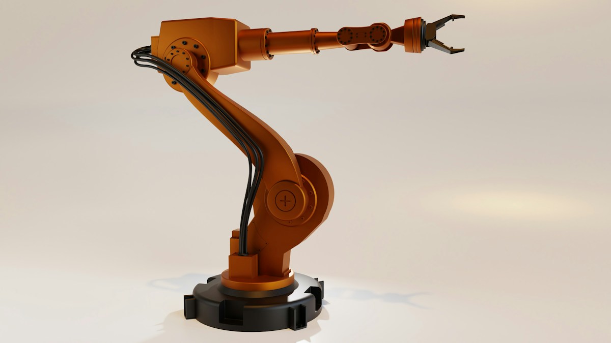Illustration of an articulated robotic arm